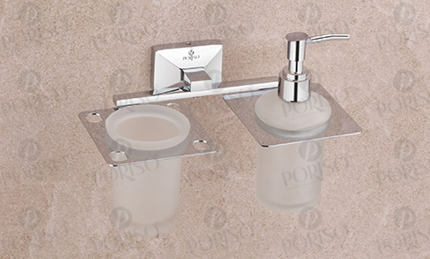 Tumbler Holder With Liquid Soap Dispenser