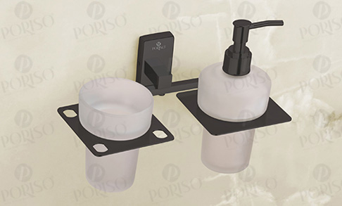 Tumbler Holder With Liquid Soap Dispenser
