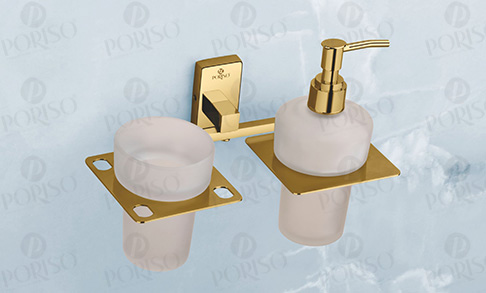 Tumbler Holder With Liquid Soap Dispenser
