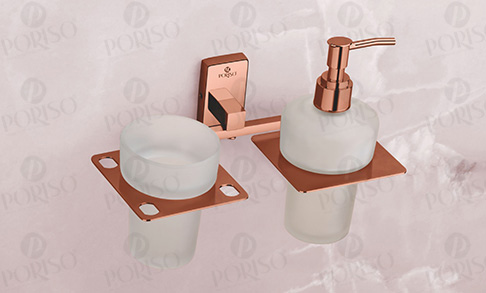 Tumbler Holder With Liquid Soap Dispenser