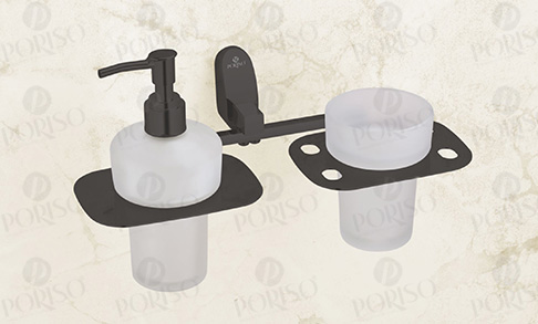 Tumbler Holder With Liquid Soap Dispenser