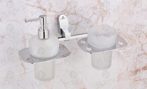 Tumbler Holder With Liquid Soap Dispenser