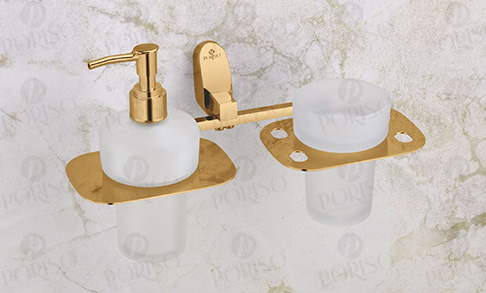 Tumbler Holder With Liquid Soap Dispenser