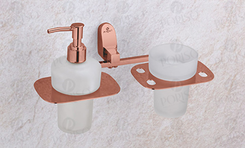 Tumbler Holder With Liquid Soap Dispenser