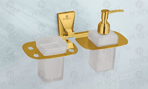 Tumbler Holder With Liquid Soap Dispenser