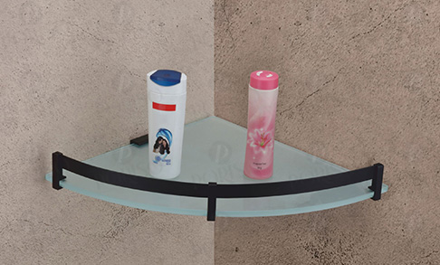 Glass Corner Black Matt