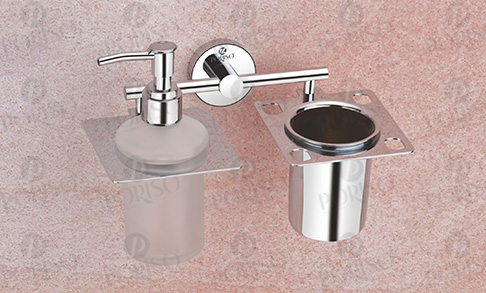 Tumbler Holder With Liquid Soap Dispenser