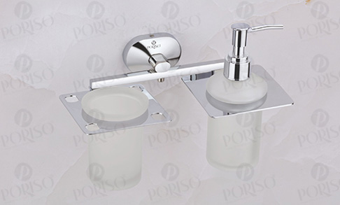 Tumbler Holder With Liquid Soap Dispenser