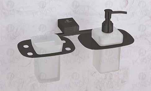 Tumbler Holder With Liquid Soap Dispenser