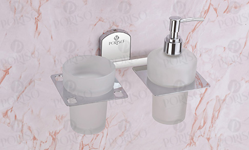 Tumbler Holder With Liquid Soap Dispenser