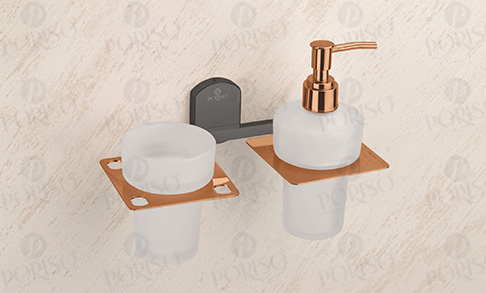 Tumbler Holder With Liquid Soap Dispenser